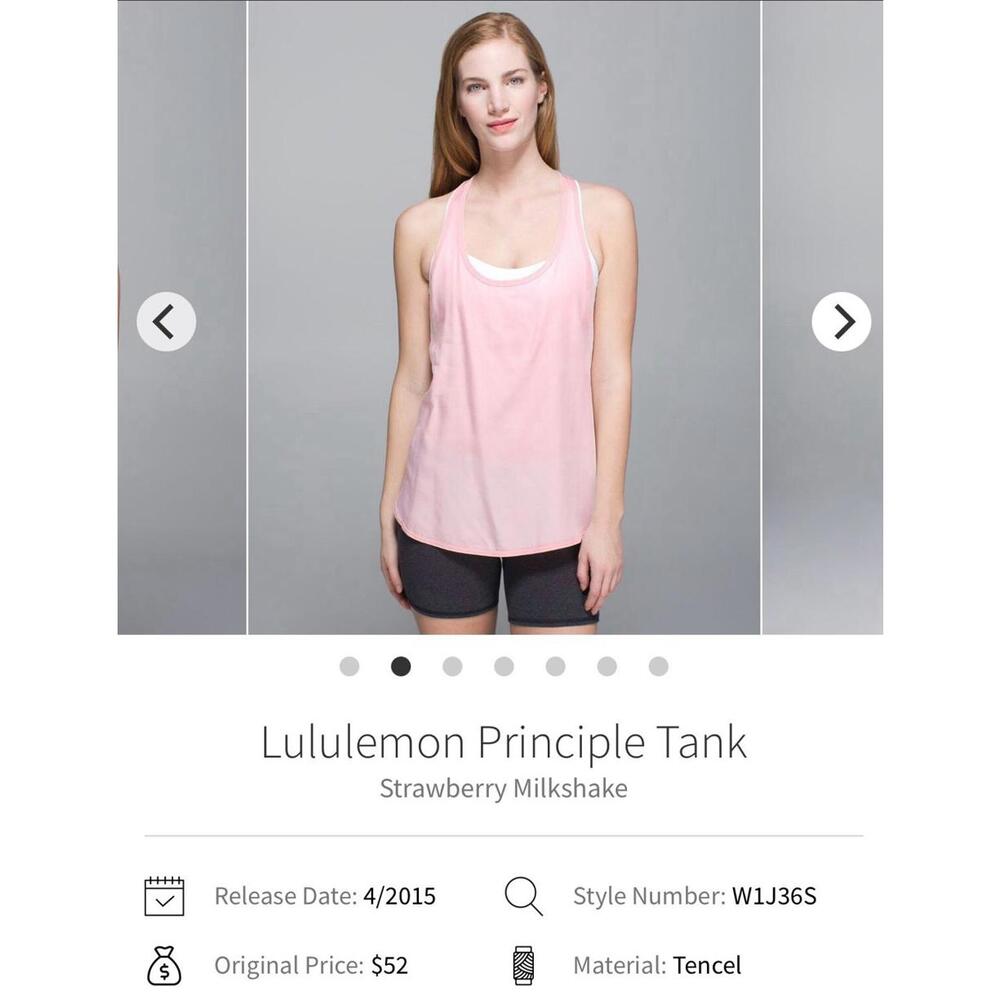 Lululemon Principle Tank Strawberry Milkshake Tencel NWT 8 RARE 🦄